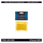 N Scale Railroad Locomotive Yellow Reflective Sill Stripes Set | Fusion Scale Graphics