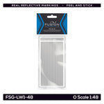 O Scale Railroad Locomotive White Reflective Sill Stripes Set | Fusion Scale Graphics