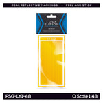 O Scale Railroad Locomotive Yellow Reflective Sill Stripes Set | Fusion Scale Graphics