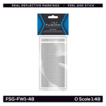 O Scale UP/CMO Style RD-4 Coal Hopper White Dashes Reflective Decal Set | Fusion Scale Graphics
