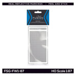 HO Scale UP/CMO Style RD-4 Coal Hopper White Dashes Reflective Decal Set
