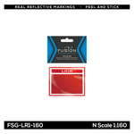 N Scale Railroad Locomotive Red Reflective Markings Set