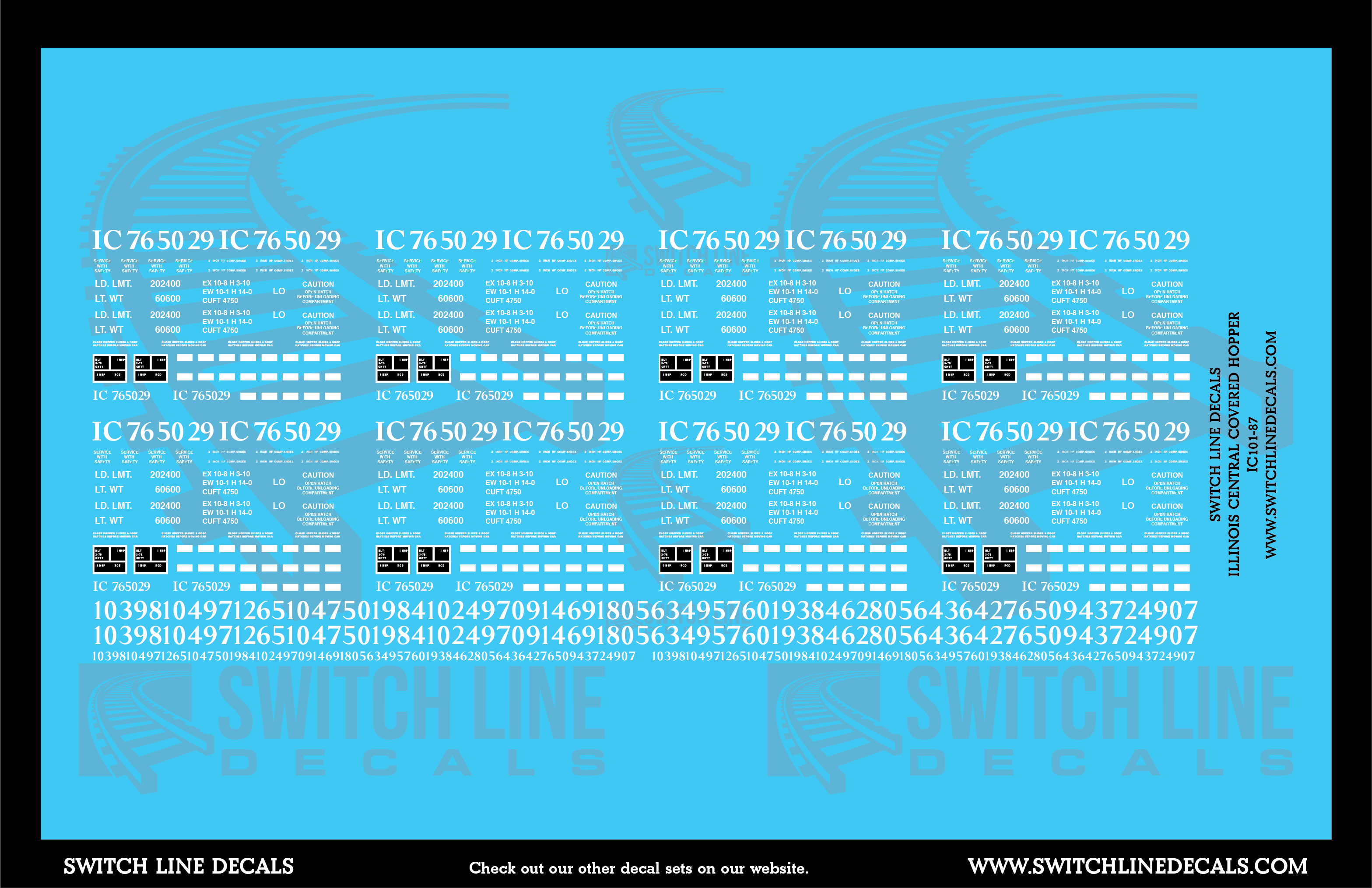 thumbnail interactive-video image 1 of HO Scale Illinois Central Passenger Car Striping Decals – NetzlofDesign, 1:87, Matte, USA 1 of 3
