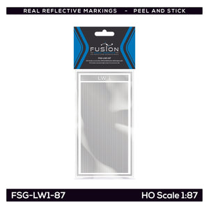 HO Scale Railroad Locomotive White Reflective Sill Stripes Set | Fusion Scale Graphics