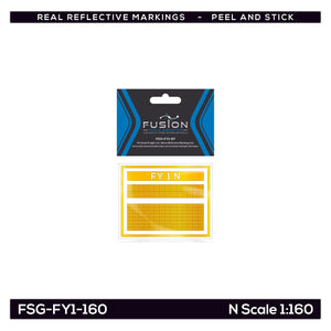 N Scale Railroad Freight Car Yellow Reflective Markings Set