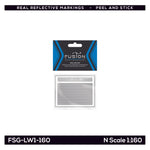 N Scale Railroad Locomotive White Reflective Sill Stripes Set | Fusion Scale Graphics