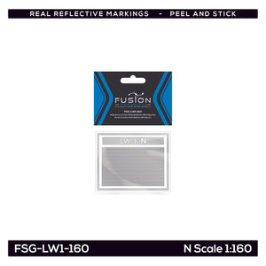 N Scale Railroad Locomotive White Reflective Sill Stripes Set | Fusion Scale Graphics