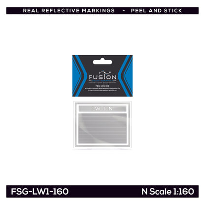 N Scale Railroad Locomotive White Reflective Sill Stripes Set | Fusion Scale Graphics