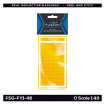 O Scale Railroad Freight Car Yellow Reflective Markings Set | Fusion Scale Graphics