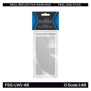 O Scale Railroad Locomotive White Reflective Sill Stripes Set | Fusion Scale Graphics