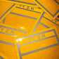 N Scale Railroad Freight Car Yellow Reflective Markings Set W/ Double Width Stripes