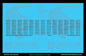 S Scale Freight Car Trust Plates Black Decal Set