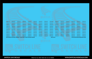 HO Scale Freight Car Trust Plates Black Decal Set
