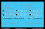 N Scale PS/Trinity 4750 CuFt Covered Hopper White General Data Decal Set