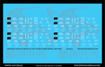 S Scale PS/Trinity 4750 CuFt Covered Hopper White General Data Decal Set