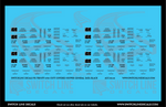 S Scale PS/Trinity 4750 CuFt Covered Hopper Black General Data Decal Set