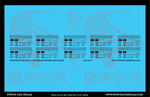 HO Scale 50' ACF Boxcar Black General Data Decal Set - Switchline Decals