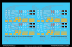 S Scale Trinity 5161 CuFt Covered Hopper White General Data Decal Set - Switchline Decals