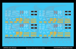 HO Scale Trinity 5161 CuFt Covered Hopper White General Data Decal Set - Switchline Decals