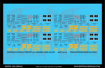 N Scale Trinity 5161 CuFt Covered Hopper Black General Data Decal Set - Switchline Decals