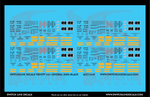 HO Scale Trinity 5161 CuFt Covered Hopper Black General Data Decal Set - Switchline Decals
