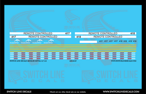 HO Scale Arcelor Mittal 417 418 Locomotive Decal Set