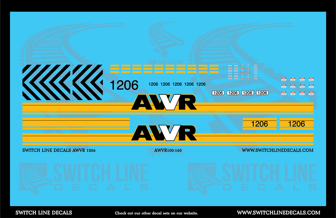 N Scale AWVR 1206 Locomotive Decal Set