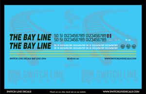 N Scale Bay Line GP38 Locomotive Decal Set