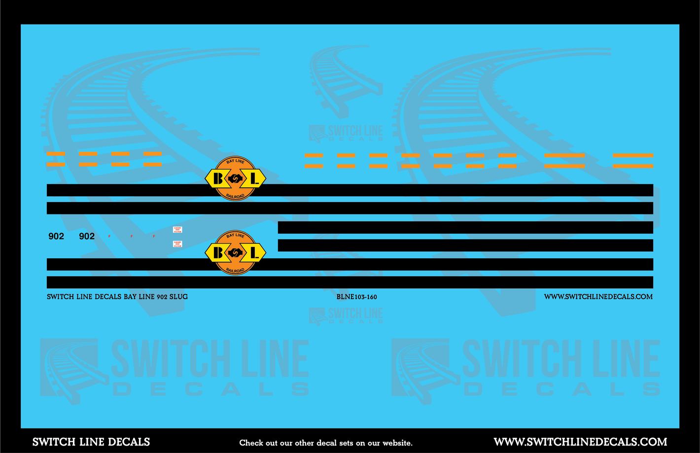 N Scale Bay Line 902 Slug Decal Set