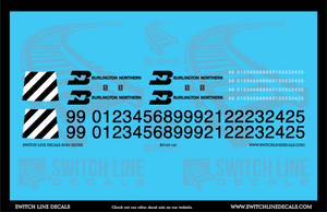 N Scale Burlington Northern Silver E9 Locomotive Decal Set