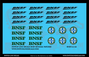 N Scale BNSF SD70MAC Patches Decal Set