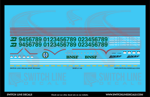 N Scale BNSF SD70MAC Locomotive Decal Set