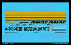 N Scale BNSF GEVO's Locomotive Decal Set