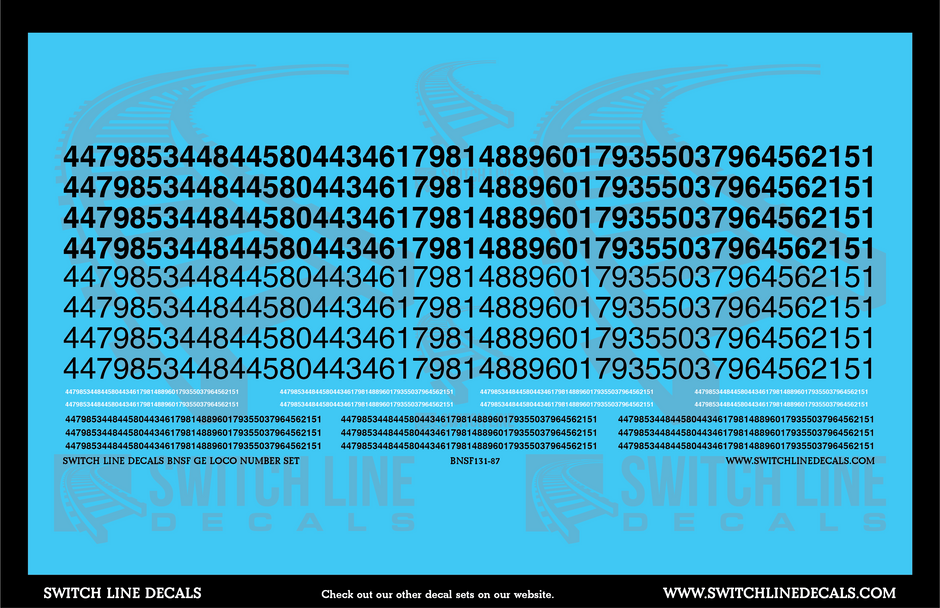 BNSF Railroad Decals - HO Scale BNSF Decals - N Scale Decals