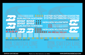 HO Scale BNSF EX BN GP50 Large BN Logo Decal Set