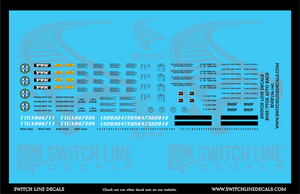 N Scale BNSF/TTGX Auto Rack Decal Set