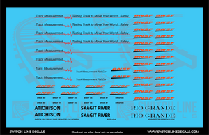 O Scale BNSF Geometry Car Modern Decal Set