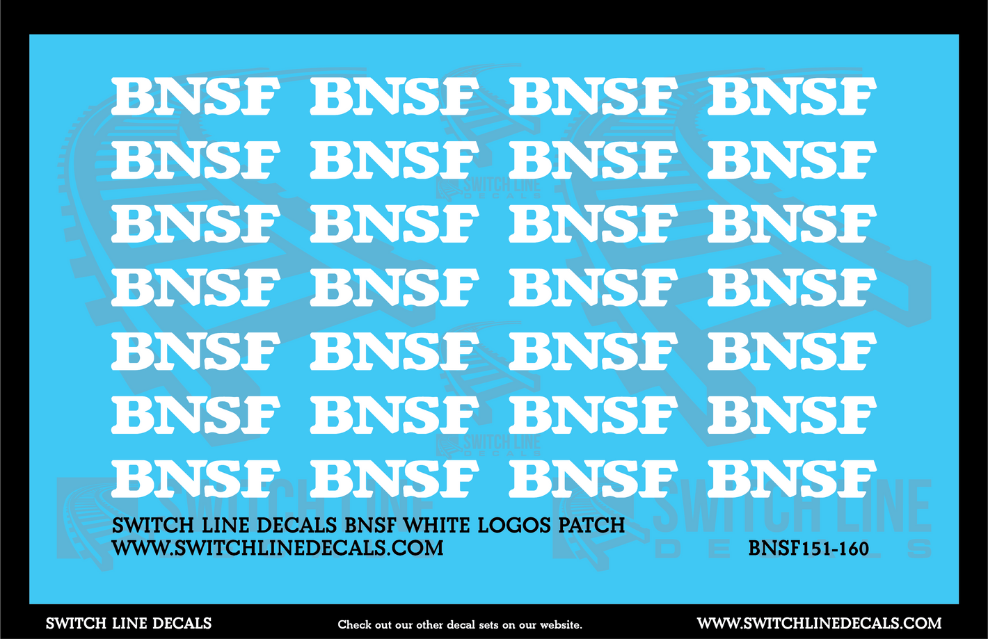 N Scale BNSF Locomotive White Patching Decal Set