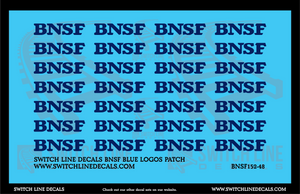 O Scale BNSF Locomotive Blue Patching Decal Set