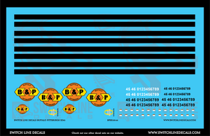 S Scale Buffalo & Pittsburgh SD45 Locomotive Decal Set