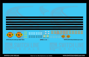 N Scale Buffalo & Pittsburgh SD50 Locomotive Decal Set