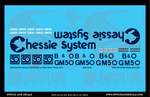 S Scale Baltimore & Ohio GM50 Gold GP40 Locomotive Decal Set - Switchline Decals