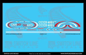 N Scale Cando 4021 Locomotive Decal Set