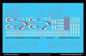 N Scale Cando Rail SW1200 Modern Locomotive Decal Set