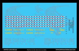 N Scale Cando 1003 Locomotive Decal Set