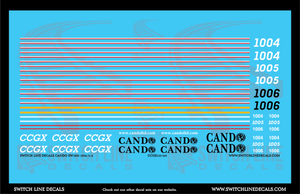 N Scale Cando SW1200 1004/5/6 Locomotive Decal Set