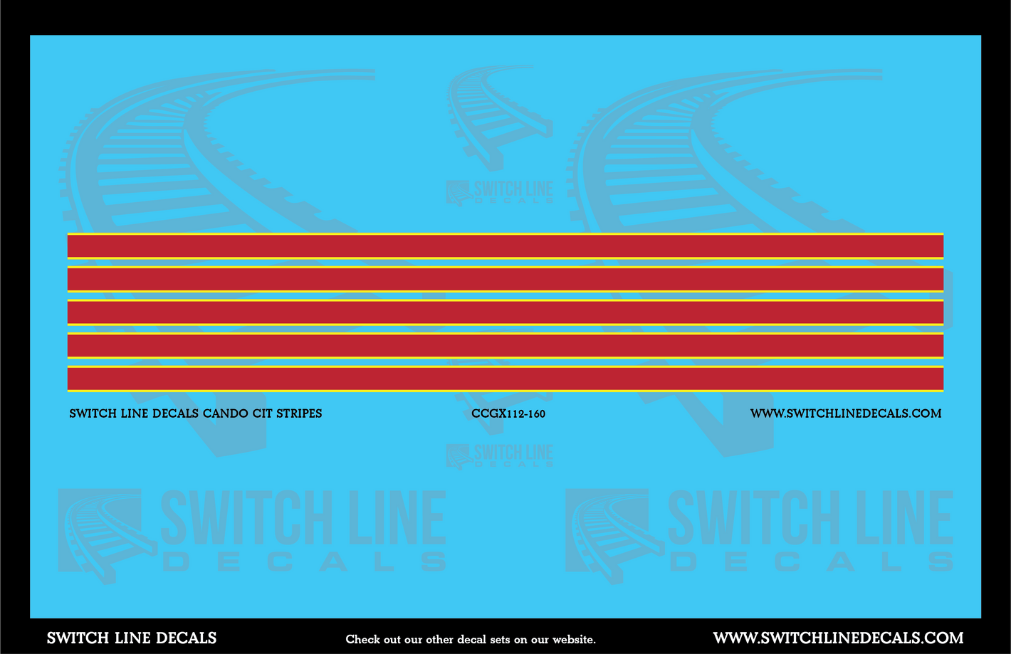 N Scale Cando CIT Stripes Decal Set