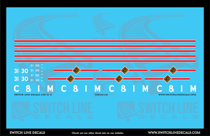 N Scale Chicago & Illinois Midland 30/31 Locomotives Decal Set