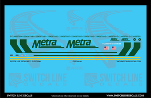 N Scale METX (F) CNW F40 Locomotive Decal Set