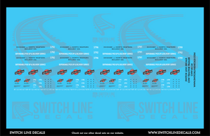 N Scale Chicago & Northwestern Tractor Trailer Decal Set